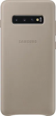 Image de Coque pour Samsung Galaxy S10 + Premium Cuir Grise Samsung