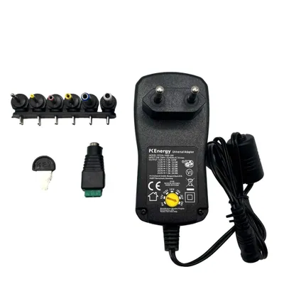 Produktbild von Universal Steckernetzteil, 9-24V DC, 1A, 24W mit 6 Steckern + Terminal Adapter
