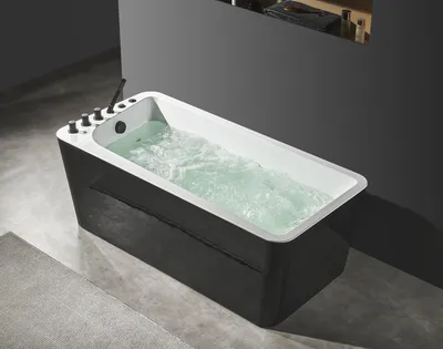 Obrázek produktu pro černá bílá vana Vany 170x80 s kohoutky Kompletní