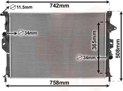 Produktbild von VAN WEZEL 18002581 Kühler Wasserkühler Motorkühler für FORD KUGA I