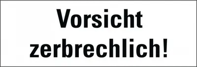 Produktbild von Dreifke® Aufkleber I Hinweisetikett Vorsicht, zerbrechlich!, weiß, Haftpapier...