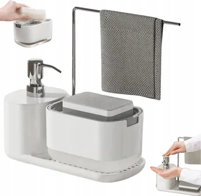 Image de Set d'organisation pour cuisine, lave-vaisselle, distributeur de savon avec pompe