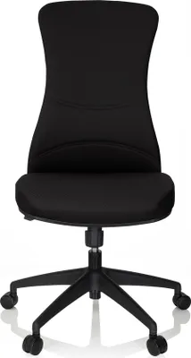 Obrázek produktu pro hjh OFFICE profesionální kancelářská židle OFFICE XT ergonomická kancelářská židle bez područek látková černá otočná židle pro kancelář, domácnost