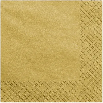 Zdjęcie produktu dla Serwetki trójwarstwowe złote 33x33cm 20szt