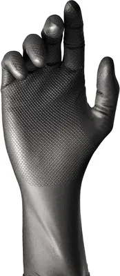 Immagine prodotto di Scatola di 50 guanti monouso in nitrile nero, senza polvere, taglia 10 juba