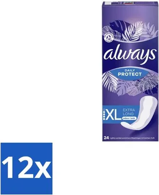 Produktbild von Always – Slipeinlagen – Extra lang – 24 Slipeinlagen - Vorteilspack - 12 Stücke
