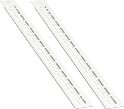 Produktbild von 2 x sossai Aluminium Lüftungsgitter Slim 37,5 x 2,4cm in Weiß BeLüftungsgitter Slim Türgitter Stegblech Abluft