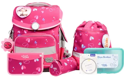 Productafbeelding van Schooltasset "Timeless Pro Klara" (Häschen), 7-delig schoolset