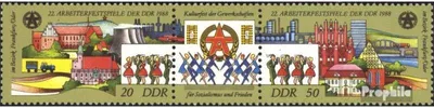 Produktbild von Briefmarken DDR 1988 Mi WZd742 (kompl.Ausg.) (3168-3169 als Dreierstreifen) postfrisch Arbeiterfestspiele der DDR