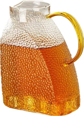 Produktbild von OKWISH Glas Wasserkaraffe Wasserkrug Kühlkaraffe mit Edelstahl-Deckel