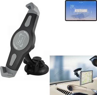 Produktbild von K-S-Trade Scheiben-Halterung für Tablets kompatibel mit Xiaomi Pad 5 Pro 5G KFZ Tablet Saugnapf Auto Halterung Windschutzscheibe Holder Halter