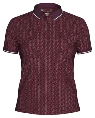 Produktbild von Under Armour Golf Playoff Jacquard Kurzarm-poloshirt Für Damen Rot S Frau Rot S