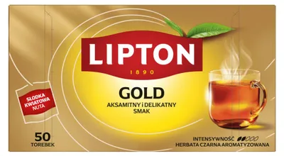 Produktbild von Lipton Gold Schwarzer Tee, 50 Teebeutel, 75 g