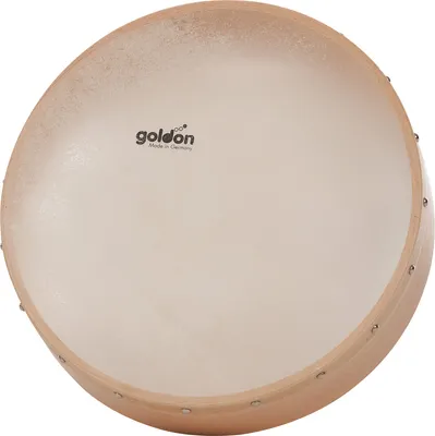 Produktbild von Tambourin Tamburin Musikinstrument Drum Schellen Schule Kinder Naturfell 24 cm