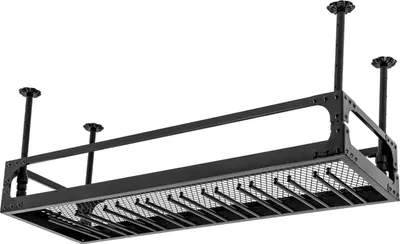 Produktbild von Industrielles Vintage Barregal - Deckenmontiertes hängendes Weinflaschenregal mit Glashalter - Höhenverstellbar - Schwarzes Eisen
