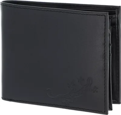 Produktbild von oxmox Leder Geldbörse Leather RFID Protect Querscheinbörse Lizard Embossed Black schwarz