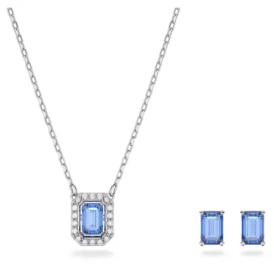 Produktbild von Swarovski Millenia Set, Oktagon-Schliff, Blau, Rhodiniert - Eleganz trifft auf Glanz | Artikel-Nr. M5641171