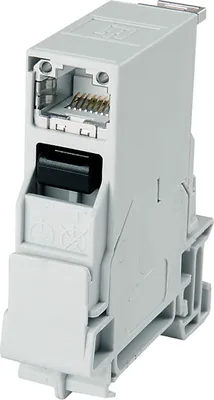 Image de TELEGÄRTNER STX Connecteur de rail, RJ45 module B Cat.6A (ISO/IEC)