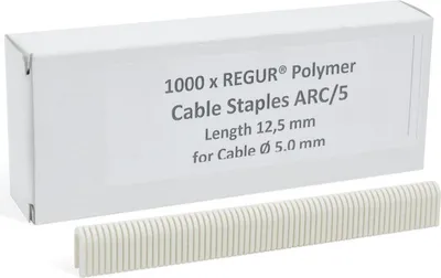 Produktbild von PolyTacks Kabelklammern PolyTacks Arc/5 VE=1000 Stück.