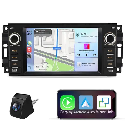 Produktbild von 7 Zoll Android Autoradio Carplay 2GB+64GB für Jeep Grand Cherokee Chrysler Dodge RAM GPS Navi WIFI BT SWC FM RDS DSP 2DIN DAB+ USB