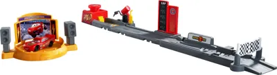 Produktbild von Disney Pixar Cars Disney und Pixar Cars Piston Cup Sprung- und Stunt-Rennstrecke-Spielset und Lightning McQueen Spielzeugauto, Rennauto- & Schienen-Set, 4 Jahr(e), Kunststoff, Metall, Mehrfarbig