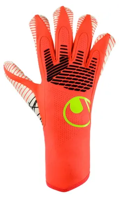 Immagine prodotto di Guanti da portiere Uhlsport Fangmaschine Ultragrip Zne Hybd, colore: rosso fluo/bianco/giallo fluo, taglia: 11