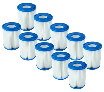 Produktbild von vhbw 10x Filterkartusche kompatibel mit Bestway 58386, 58383 Swimmingpool, Filterpumpe - Wasserfilter Blau Weiß