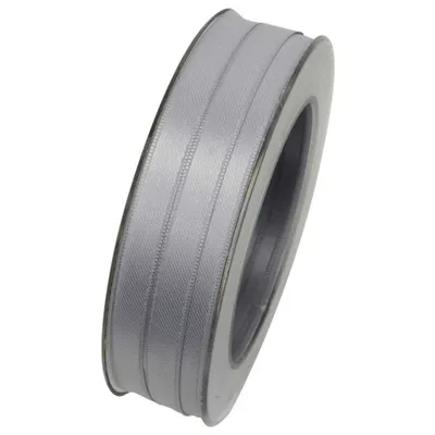 Zdjęcie produktu dla Goldina – podwójna satynowa taśma w kolorze srebrnym, 10 mm x 25 m, opakowanie 1 sztuka