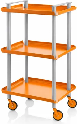 Immagine prodotto di DON HIERRO - Carrello portavivande, ripiano mobile a 3 livelli, metallo, struttura grigia, LEKY