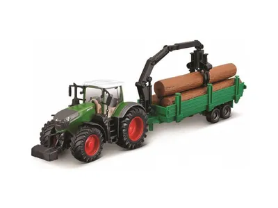 Obrázek produktu pro Bburago 18-31677 - Traktor - Fendt 1050 Vario s přepravníkem dřeva (10cm)