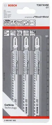 Produktbild von Bosch 2608667562 Stichsägeblatt-Satz 132mm 3 Stük Für T367XHM