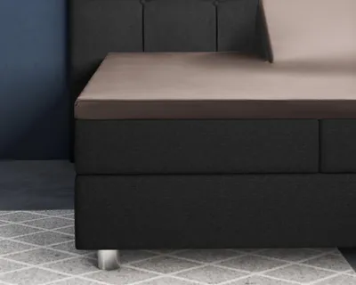 Immagine prodotto di Primaviera Deluxe Splittopper Satin Spannbettuch Taupe 160 x 200 cm
