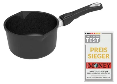 Melkpan Ø 18 cm, antihaftbeschichtet, Aluguss, abnehmbarer Stiel