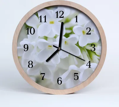 Produktbild von Holzuhr 30fi cm wanduhr - Blumen Blumen