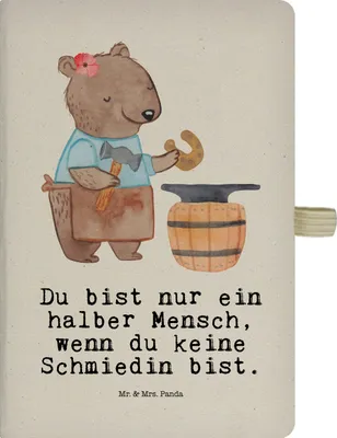 Produktbild von Mr. & Mrs. Panda Tagebuch Schmiedin Herz - Transparent - Geschenk, Kladde, Notizbuch A5, hardcover, Journal