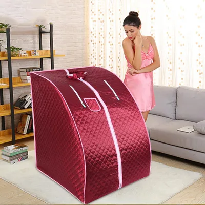 Produktbild von Mobile Dampfsauna Heimsauna Wärmekabine Sitzsauna Saunakabine 99x88x76 cm |Rot