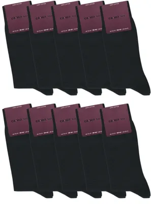 Produktbild von ca·wa·so  Socken aus 100% Baumwolle | Beste Qualität, Perfekte Passform | Damen (10 Paar), Schwarz / 39 - 42
