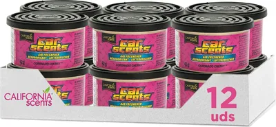 Immagine prodotto di California Scents x 12 Deodorante per auto, taxi, ufficio, casa, profumo Cherry (alla ciliegia), 12 pezzi