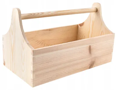 Produktbild von Creative Deco Holzkiste mit Griff für Werkzeug und Kleinteile