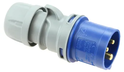Obrázok produktu pre Elso CEE zástrčka, 16 A, 3-pólová, 6 h, IP44, bezskrutková svorka, 1 ks.
