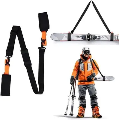 Produktbild von Verstellbarer Skigurt – Universeller Tragegurt für Skier – 1 Stück