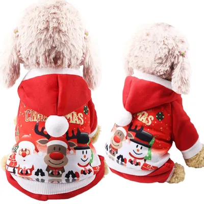 Produktbild von Weihnachtskostüm für Hunde und Katzen mit warmer Kapuze