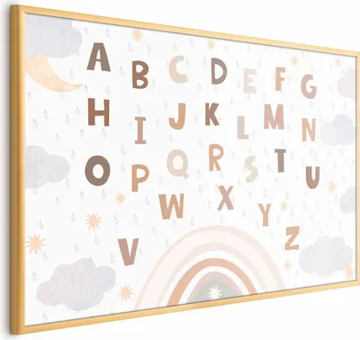 Produktbild von Posterpapier Poster - Letters in Muted Colors 60x40 cm Für Kinder e-A-10129-ao-a