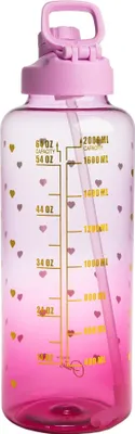 Image de Paris Hilton Gourde de motivation 1,8 litre en violet Proverbes inspirants, Anti-fuite, Idéal pour le sport et la vie quotidienne, plastique, 115x10x32 mm