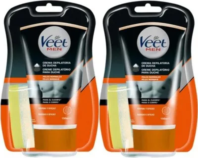 Immagine prodotto di Veet Men Crema Depilatoria Corpo per Doccia 150ml