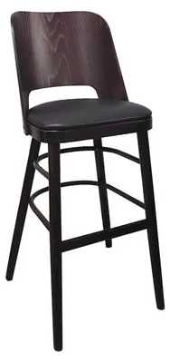 Image de Tabouret de restaurant en SIMILI CUIR Wengé pour Interieur