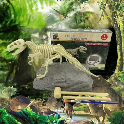 Produktbild von Dinosaurier Kinder Ausgrabungsset Skelett Ausgraben Spielzeug Experimentierkaste