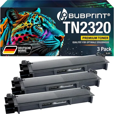 Image de 3 cartouches de toner noir compatibles avec Brother TN-2320 et TN-2310