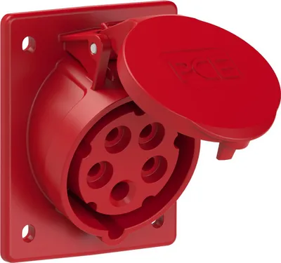 Immagine prodotto di Presa a muro angolare 16A 400V 3P+Z+N 80x97mm IP44