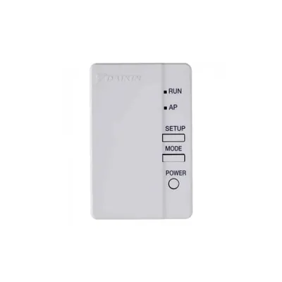 A white Daikin Wi-Fi module with buttons and indicator lights.
